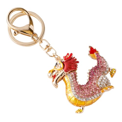 KITANDOVE Metallschlüsselkäse Zauber Der Strasssteine ​​Der Schlüsselkette Dragon Schlüsselbund Metallhandwerk Pendellanhänger Cartoon Schlüsselbund DIY Handwerk Pendant Strass von KITANDOVE