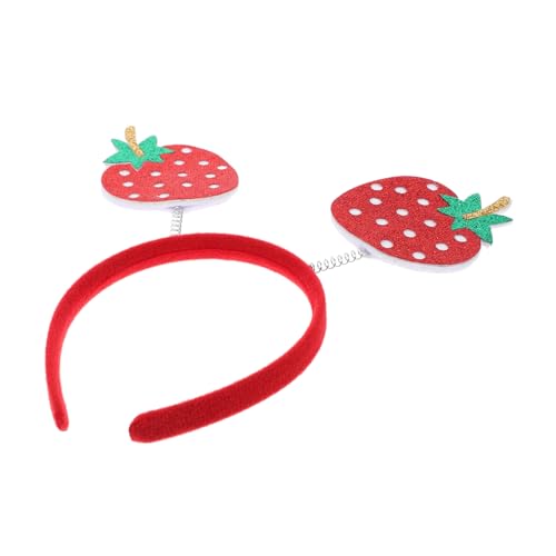 KITANDOVE Obst-stirnband Haarschmuck Partygeschenke Kostüm Stirnbänder Party-stirnband Partydekorationen Lustige Stirnbänder Für Frauen Kostümzubehör Für Erwachsene Süßes Stirnband Rot Eisen von KITANDOVE