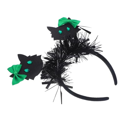 KITANDOVE Schwarzes Katzenschleifen-stirnband Leistungsstütze Kopfschmuck Requisiten Cosplay-kostüm-stütze Haarpflegezubehör Neuartiges Stirnband Cosplay-haarreifen Stirnbänder Black Stoff von KITANDOVE