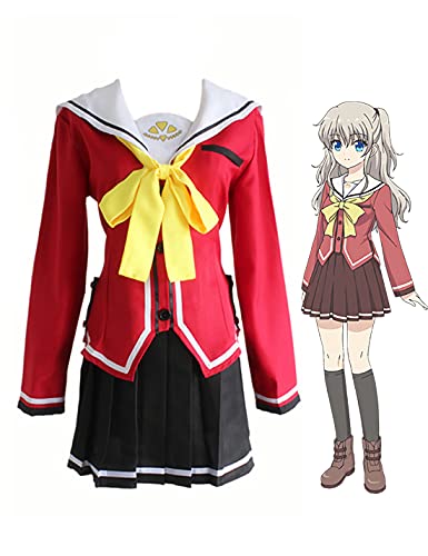 Charlotte Tomori Nao Cosplay Anime Kostüm Halloween JK Schuluniform Kleid für Frauen Mädchen (X-Large) von KITAT