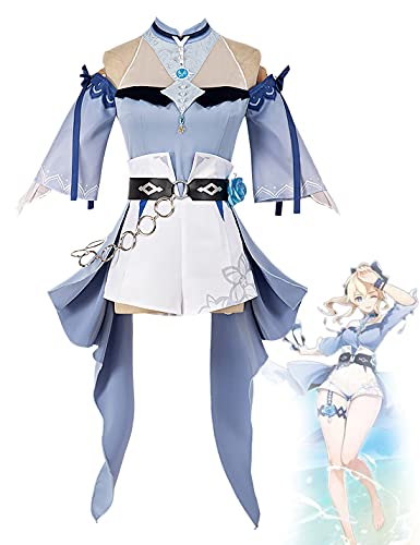 Genshin Impact Jean Gunnhildr Anime Cosplay Kostüm Halloween Party Uniform Kleid Niedlicher Badeanzug Anzug (X-Large) von KITAT