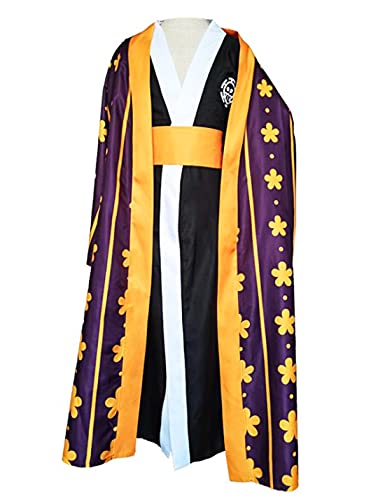 One Piece Trafalgar Law Cosplay Anime Kostüm Halloween Japanischer Kimono Bademantel Anzug (XX-Large) von KITAT