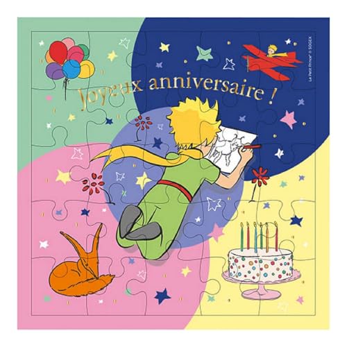 Kinderpuzzle 25-teilig, KIUB Der kleine Prinz, Happy Birthday V2 (17,5 cm) von KIUB