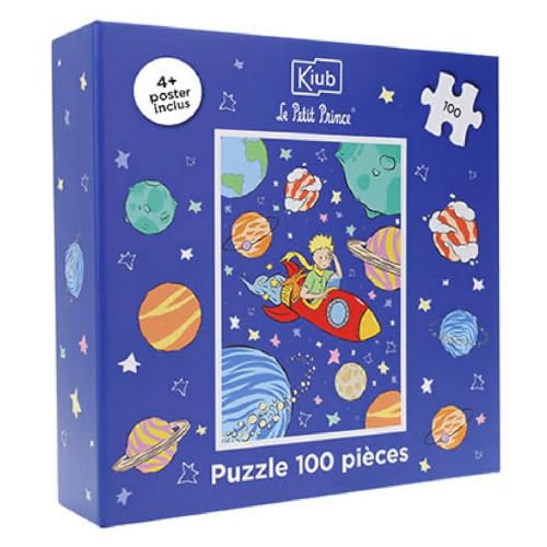 Puzzle 100 Teile KIUB Der kleine Prinz in einer Rakete (36 x 49 cm) von KIUB