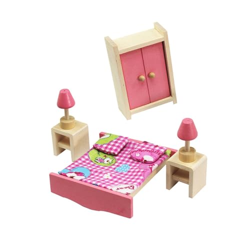 Einrichtungsgegenstände Lebensszene Rollenspiel Für Kinder Puppenhausmöbel Maßstab 1:12 Realistisches Modell Für Schlafzimmer Esszimmer von KJDKNC