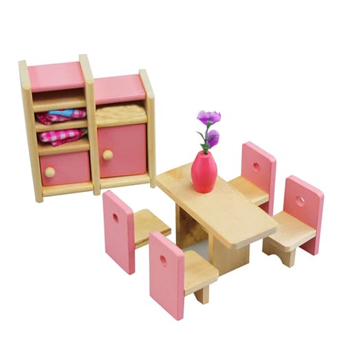 Einrichtungsgegenstände Lebensszene Rollenspiel Für Kinder Puppenhausmöbel Maßstab 1:12 Realistisches Modell Für Schlafzimmer Esszimmer von KJDKNC