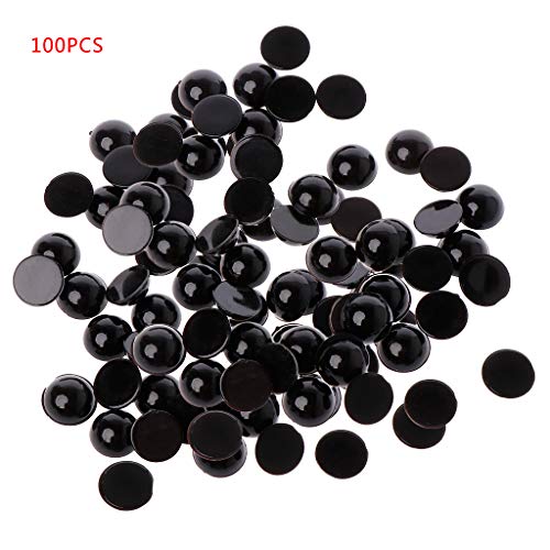 KJDKNC 100 Stück 6–18 Mm Schwarze Kunststoff Sicherheitsaugen Für Bären Für Puppen Tiermarionetten Basteln C von KJDKNC