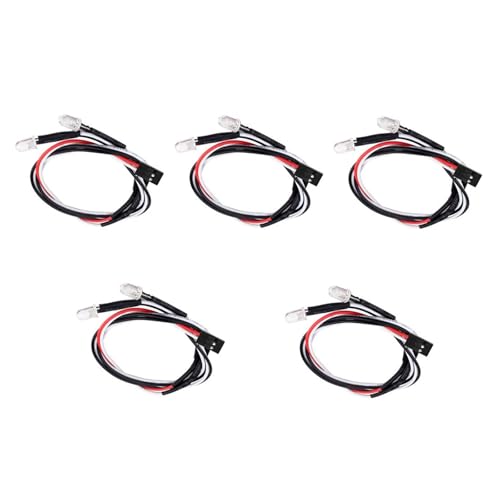 KJDKNC 5 Stück Ferngesteuertes Modellauto 5 Mm LED Lichtperlen 2 Weiß/2 Rot Helle Beleuchtung Für Ferngesteuertes Auto von KJDKNC