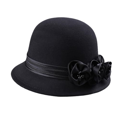 KJDKNC Fedoras Für Cosplay Partys Elegante Kamelie Erwachsene Karneval Party Flapper Kopf Zubehör von KJDKNC