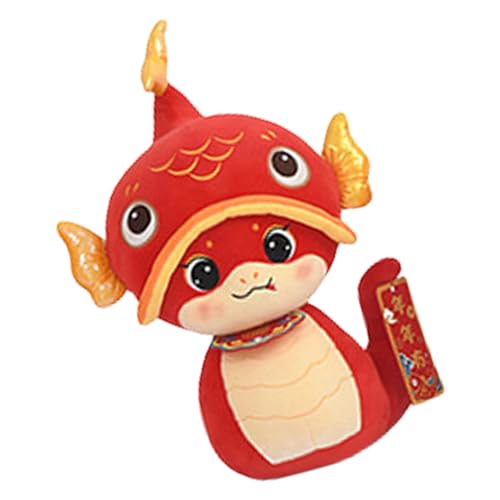 KJDKNC Luck Zodiacal Toy Gefüllte Schlangenmaskottchen Plüschtierpuppen Für Reichtum Und Glück Chinesisches Schlangenjahr 2025 Festival Requisiten von KJDKNC