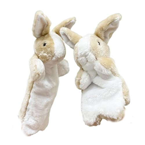 KJDKNC Tierhandpuppen Hasen Handpuppenset Kuscheltiere Plüschtier Perfekte Größe Um Auf Die Hände Von Kleinkindern Und Erwachsenen Zu Passen von KJDKNC