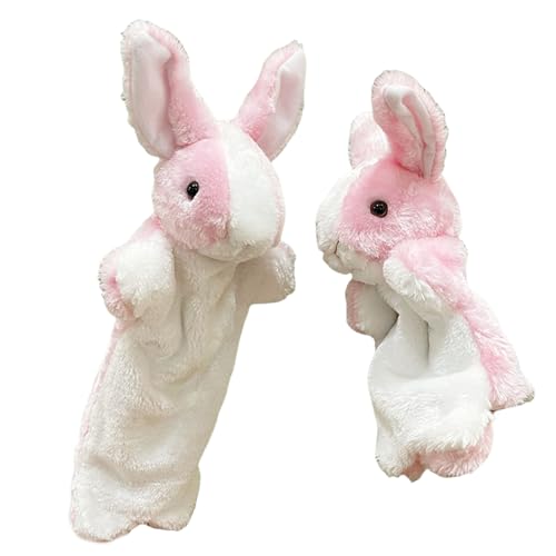 KJDKNC Tierhandpuppen Hasen Handpuppenset Kuscheltiere Plüschtier Perfekte Größe Um Auf Die Hände Von Kleinkindern Und Erwachsenen Zu Passen von KJDKNC