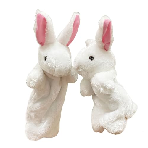 KJDKNC Tierhandpuppen Hasen Handpuppenset Kuscheltiere Plüschtier Perfekte Größe Um Auf Die Hände Von Kleinkindern Und Erwachsenen Zu Passen von KJDKNC