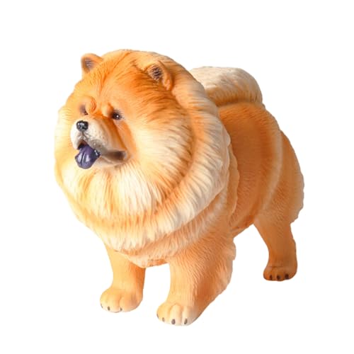 KJDKNC Welpen Statue Schreibtisch Ornamente Display Widgets Chow Chow Figur Für Zuhause Garten Hof Display Widgets Hundemodell von KJDKNC