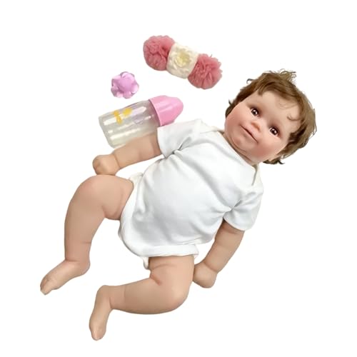 KJDKNC Wiedergeborene Babypuppen Anatomisch Korrekte Realistische Babypuppen Für Neugeborene Silikagel Weicher Vinylkörper Echte Babypuppen von KJDKNC