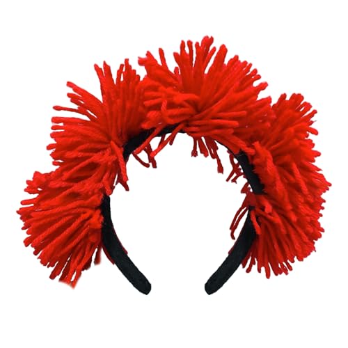 Patriotische Paraden Stirnband Für Erwachsene Kinder Dreifarbige Pompons Hairhoop Musik Festival Requisiten Hairhoop Cosplay Zubehör von KJDKNC