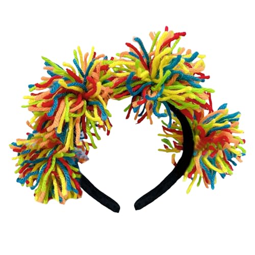 Patriotische Paraden Stirnband Für Erwachsene Kinder Dreifarbige Pompons Hairhoop Musik Festival Requisiten Hairhoop Cosplay Zubehör von KJDKNC