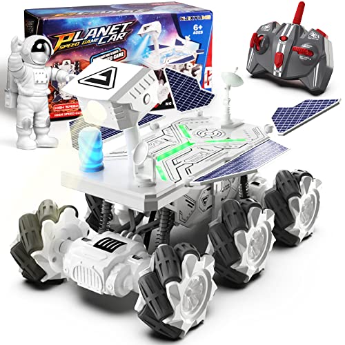 KJIXYUNG RC-Auto,Mars Rover Space Explorer Spielzeugauto mit Mini-Astronaut,Weltraumspielzeug für Kinder,die Marsforschungs- und Erkundungsabenteuer lieben,Weltraumentdeckungsgeschenk von KJIXYUNG