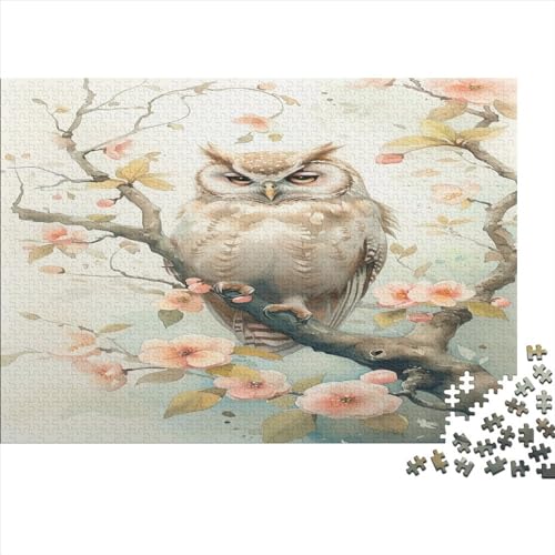 White Owl Puzzle mit 1000 Teilen, Lernspiele, 1000 Teile für Erwachsene, unmögliches Puzzle, intelligentes Puzzle, Geschenk für alle Erwachsene, 1000 Stück (75 x 50 cm) von KJZQVBDIP