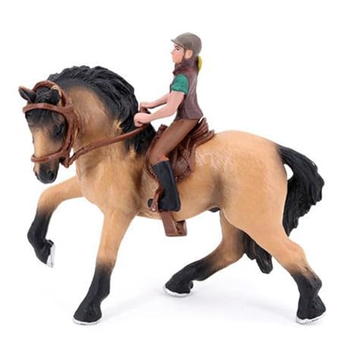 KJoet Realistische Pferdefiguren, Pferde Tiere-Figuren, Pferde Figur mit Rider Sattel, Pferd Tier Figuren Spielzeug Modell, für Kinder Geschenk, Pädagogisches Spielzeug von KJoet