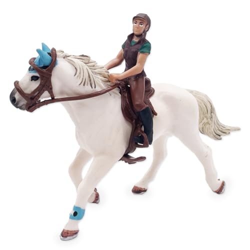 KJoet Realistische Pferdefiguren, Pferde Tiere-Figuren, Pferde Figur mit Rider Sattel, Pferde Spielzeug Set, Pferd Tier Figuren Spielzeug Modell, für Kinder Geschenk, Pädagogisches Spielzeug von Buosha