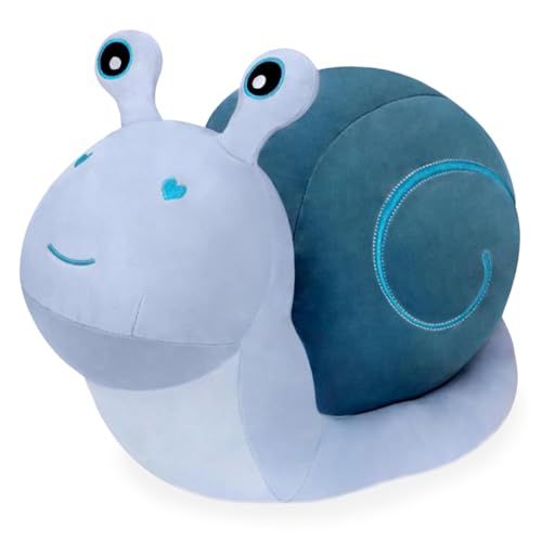 KJoet Schnecke Kuscheltier, Blau Schnecke Plüschtier, Flauschiger Stofftier zum Spielen und Kuscheln, Plüsch Schnecke, Weiches Schmusetier für Mädchen, Jungen, Babys, 20 cm von KJoet