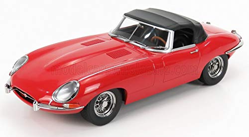 KK-SCALE 1/18 Jaguar E-Typ Spider 1-Serie Cabrio Soft Top Closed 1961 Rot KKDC180484 von KK-Scale