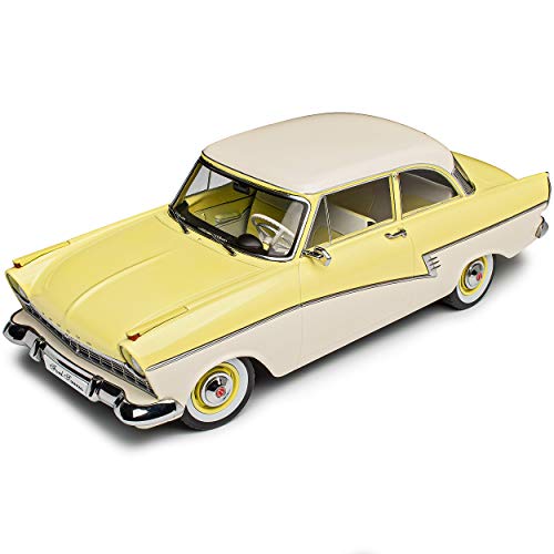 KK-Scale Ford Taunus 17M P2 Barocktaunus Gelb Weiss Beige 1957-1960 1/18 Modell Auto von KK-Scale