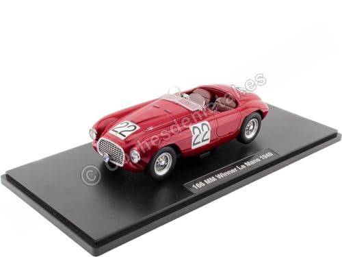 KK Scale KKDC180913 - Ferrar. 166 Mm Barchetta #22 Winner 24H Le Mans 1949 Chinetti/Seldson - maßstab 1/18 - Sammlerstück Miniatur von KK-Scale