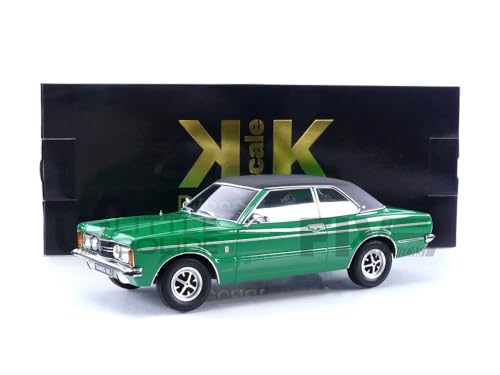 KK Scale KKDC180977 - for. Taunus GXL Sedan with Vinyl Roof Green & Flat Black 1971 - Maßstab 1/18 - Modellauto von KK-Scale