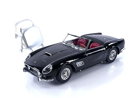 KK Scale KKDC181043 - Ferrar. 250 Gt California Spyder Black & Silver 1960 With Removable Hardtop - maßstab 1/18 - Sammlerstück Miniatur von KK-Scale