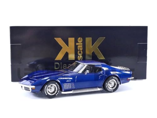 KK Scale KKDC181222 - Chevrole. Corvett. C3 Blue Metallic 1972 - maßstab 1/18 - Modellauto von KK-Scale