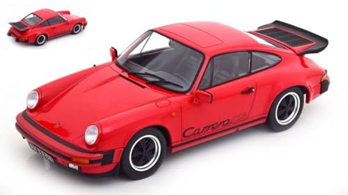 KK Scale Modell in Maßstab, kompatibel mit Porsche 911 Carrera 3.2 Club Sport 1989 rot/schwarz 1:18 KKDC180872 von KK Scale