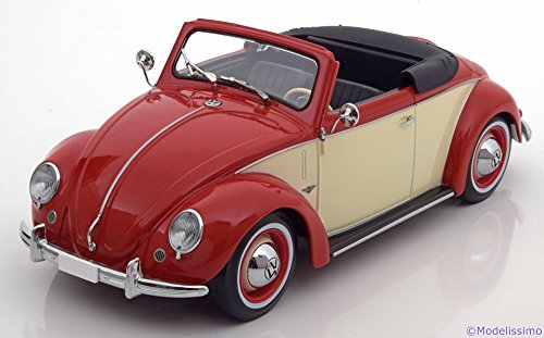 Modell Auto 1:18 Volkswagen VW Käfer Hebmüller Cabriolet rot /creme KK Scale von KK-Scale