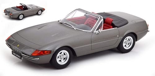 Scale Modell KOMPATIBEL MIT Ferrari 365 GTB/4 Daytona Convertible 2 Series 1971 Grey METALLIC 1:18 KK SCALE KKDC180622 von KK-Scale