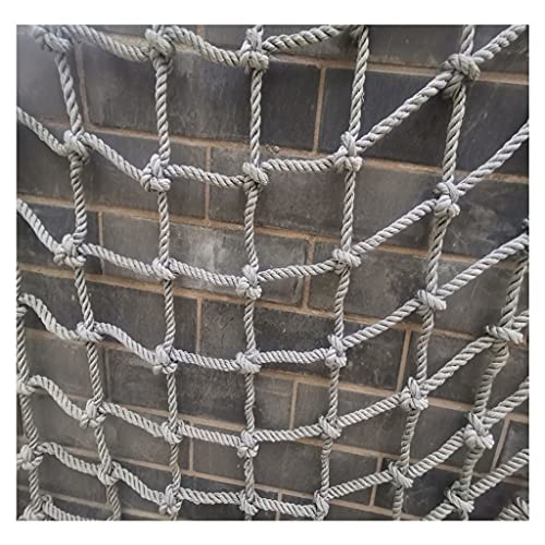 Kinder Outdoor-Kletternetze, handgewebte Netze, Retro dekorative Deckennetze, Treppen, Balkon Fallen Schutznetze, Seildicke (Color : 10mm-10cm, Size : 1X10m/3.3X32.81ft) von KKIH