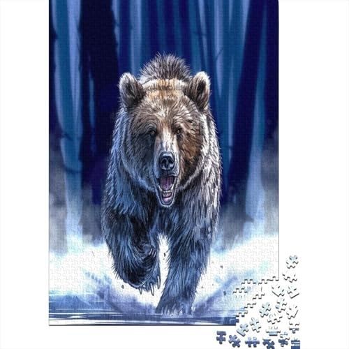 Bär Puzzle 1000 Teile Puzzle Für Erwachsene Und Kinder Ab 14 Jahren Puzzel 1000pcs (75x50cm) von KKLOSDXERT