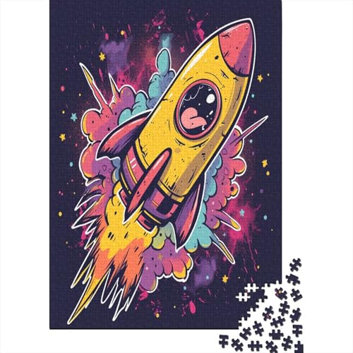 Cartoon Rakete Puzzle 1000 Teile Puzzle Für Erwachsene Und Kinder Ab 14 Jahren Puzzel 1000pcs (75x50cm) von KKLOSDXERT