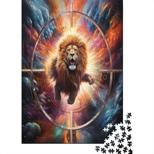 Löwe Puzzlespiel 1000 Teile Für Erwachsene, Einzigartige Kunstwerke Und Vorlage - Geburtstagsgeschenk - Spaßige Puzzles Mit Überraschung Von Puzzle in A Bag Puzzel 1000pcs (75x50cm) von KKLOSDXERT