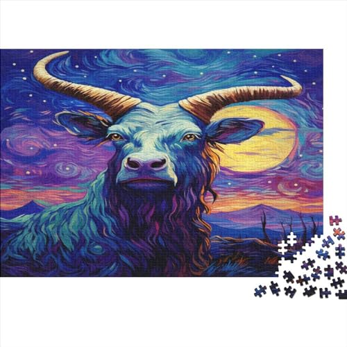 Ölgemälde Yak Puzzle 1000 Teile Erwachsene, Puzzlespiel Jigsaw Puzzles Erwachsenen Puzzlespiel Puzzel 1000pcs (75x50cm) von KKLOSDXERT