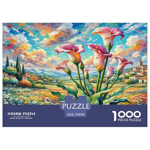 Calla Lilie Puzzle 1000 Teile Schwer Puzzle Spielzeug Pädagogisches Spiel Impossible Herausforderungsspielzeug Für Erwachsene Und Kinder in Bewährter 70x50cm/1000pcs Calla Lilie Puzzle 1000 Teile Schwer Puzzle Spielzeug Pädagogisches Spiel Impossible Herausforderungsspielzeug Für Erwachsene Und Kinder in Bewährter 70x50cm/1000pcs von KKOLASXZE