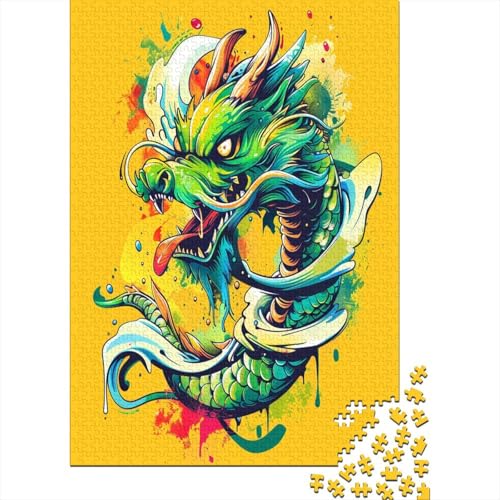 Drache Puzzle 1000 Teile, Erwachsene, Klassische Puzzle, Impossible Puzzle,GesKükenlichkeitsspiel Für Die Ganze Familie Erwachsenenpuzzle Ab 14 Jahren Puzzel 1000pcs (75x50cm) von KKOLASXZE