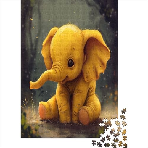 Elefant Puzzle 1000 Teile Puzzle Erwachsene Schwieriges Schwer Puzzle Für Erwachsene Und Kinder Ab 14 Jahren Puzzel 1000pcs (75x50cm) von KKOLASXZE