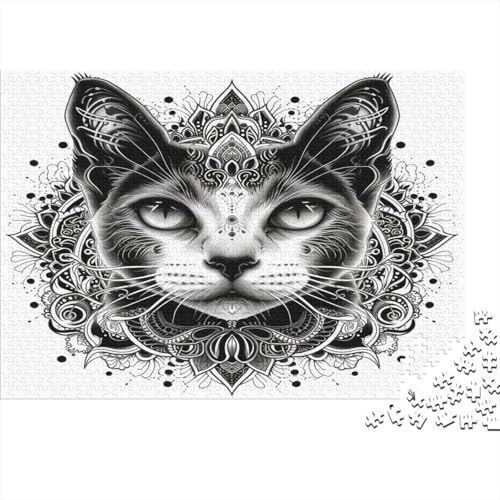 Niedliche Katze Puzzle 1000 Teile Erwachsener Kniffel Spaß Für Die Ganze Familie - Abwechslungsreiche 1000 Puzzleteilige Motive Puzzle Erwachsene, Puzzel 1000pcs (75x50cm) von KKOLASXZE