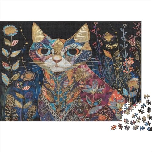 Niedliche Katze Puzzle 1000 Teile Erwachsener Kniffel Spaß Für Die Ganze Familie - Abwechslungsreiche 1000 Puzzleteilige Motive Puzzle Erwachsene, Puzzel 1000pcs (75x50cm) von KKOLASXZE