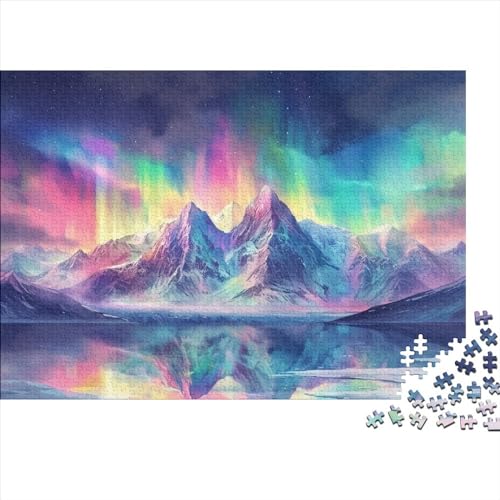 Nordlichter 1000 Teile Puzzle Für Erwachsene, Hochwertige Recycelbare MateriAußerirdische Und Druck Puzzlespiel, Familienspiel, Geschenk Für Liebhaber Oder Freunde Puzzel 1000pcs (75x50cm) von KKOLASXZE