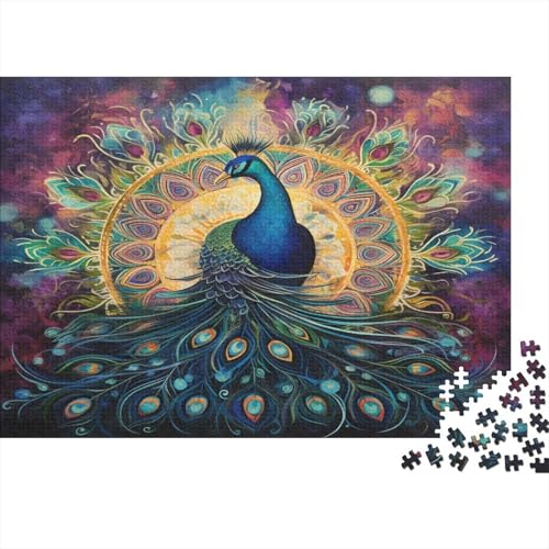 Pfau Puzzle 1000 Teile Erwachsener Kniffel Spaß Für Die Ganze Familie - Abwechslungsreiche 1000 Puzzleteilige Motive Puzzle Erwachsene, Puzzel 1000pcs (75x50cm) von KKOLASXZE