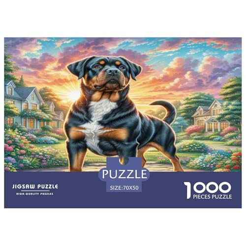 Rottweiler Puzzles 1000 Teile Schwer Puzzle Spielzeug Pädagogisches Spiel Impossible Herausforderungsspielzeug Für Erwachsene Kinder 70x50cm/1000pcs Rottweiler Puzzles 1000 Teile Schwer Puzzle Spielzeug Pädagogisches Spiel Impossible Herausforderungsspielzeug Für Erwachsene Kinder 70x50cm/1000pcs von KKOLASXZE