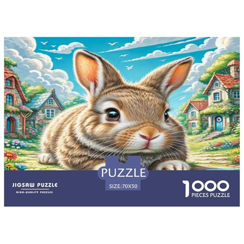 Zwerg Kaninchen Puzzle 1000 Teile Schwer Puzzle Spielzeug Pädagogisches Spiel Impossible Herausforderungsspielzeug Für Erwachsene Und Kinder in Bewährter 70x50cm/1000pcs Zwerg Kaninchen Puzzle 1000 Teile Schwer Puzzle Spielzeug Pädagogisches Spiel Impossible Herausforderungsspielzeug Für Erwachsene Und Kinder in Bewährter 70x50cm/1000pcs von KKOLASXZE