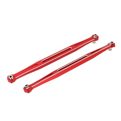 2 Stück Zehenglieder Vorne Aluminiumlegierung RC Auto Spurstange Ersatz für Traxxas 1/6 8S (Rot) von KKPLZZ